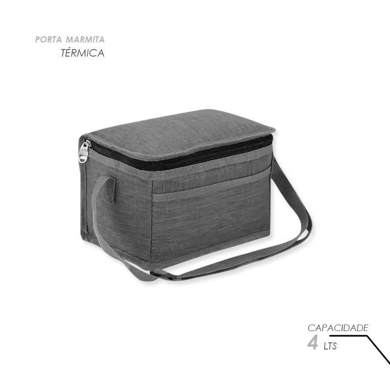 Bolsa Lancheira Térmica com Alça  - 4L - Cinza