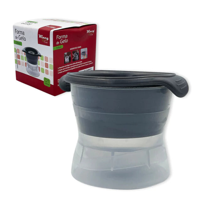 Forma de Gelo Redonda em Silicone Grande - Ideal para Whisky