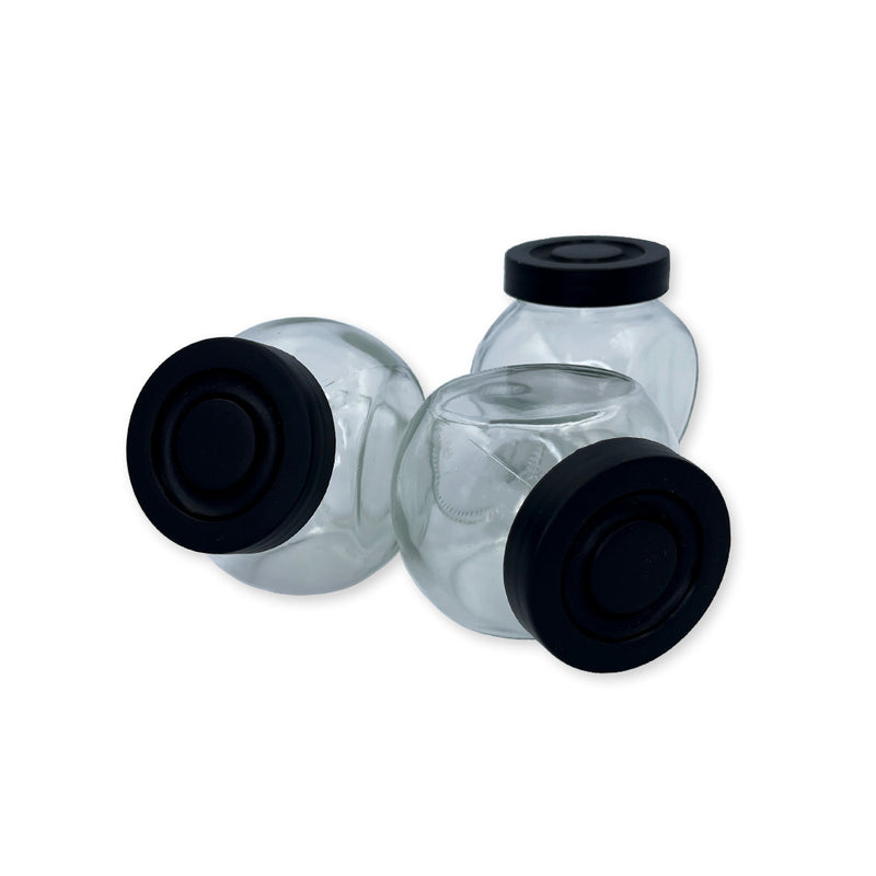 Conjunto de Porta Condimentos 180ml com 3 Unidades - Preto