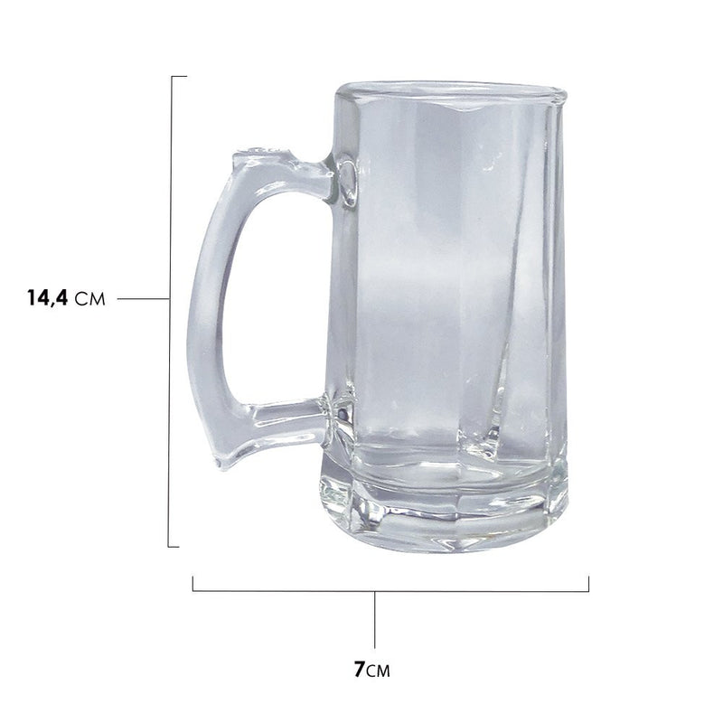 Caneca de Chopp de Vidro - 370ml