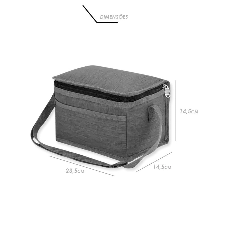 Bolsa Lancheira Térmica com Alça  - 4L - Cinza