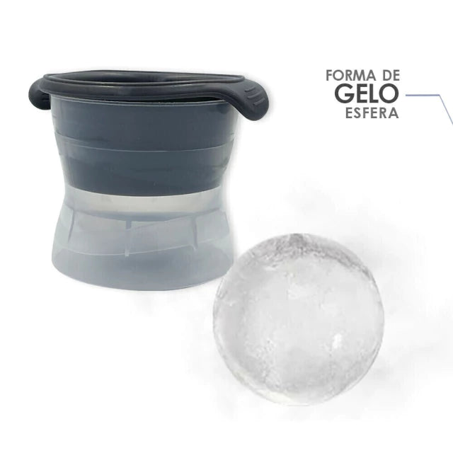 Forma de Gelo Redonda em Silicone Grande - Ideal para Whisky