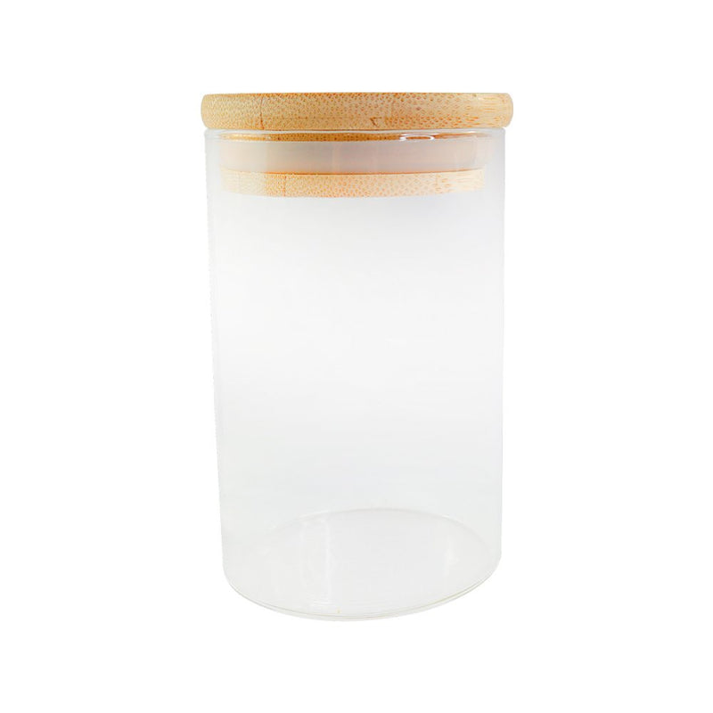 Pote para Mantimentos com Tampa de Bambu - Vidro Borossilicato