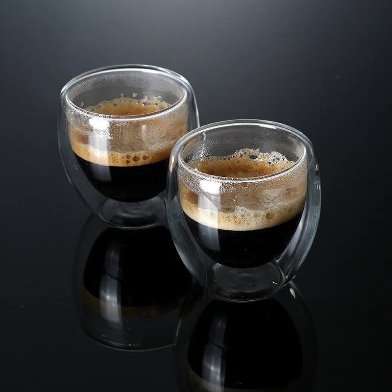 Copos de Vidro Parede Dupla Borossilicato Café