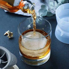 Forma de Gelo Redonda em Silicone Grande - Ideal para Whisky