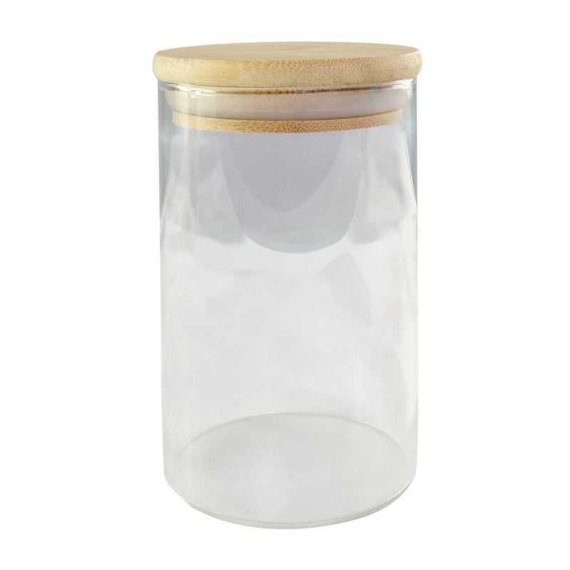 Pote para Mantimentos com Tampa de Bambu - Vidro Borossilicato