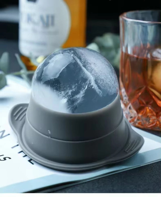 Forma de Gelo Redonda em Silicone Grande - Ideal para Whisky