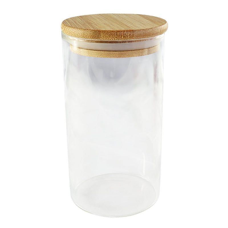 Pote para Mantimentos com Tampa de Bambu - Vidro Borossilicato