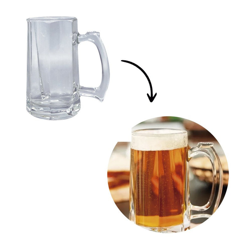 Caneca de Chopp de Vidro - 370ml