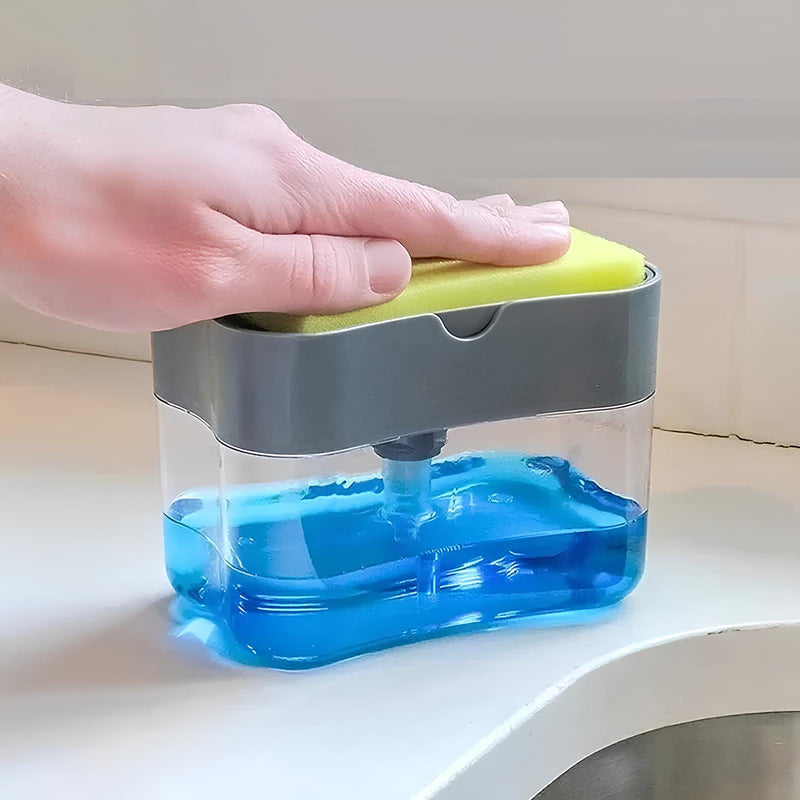 Dispenser 2 em 1 para Detergente e Esponja